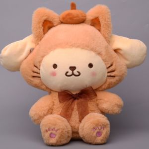 Cute Sanrio kuromi plushie cosplay cat cinnamoroll plush toy melody doll kid birthday gift