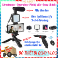 Micro thu âm livestream, Gậy livestream tiktok có đèn, Giá đỡ điện thoại, Tripod 3 chân có remote, 36 bóng đèn Led 3 chế độ sáng, thu lọc tạp âm tốt. 