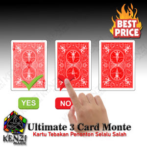 Alat Sulap Kartu Ultimate 3 Card Monte Kartu Tebakan Penonton Salah - KZ283
