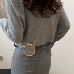 Stylsih Clear Acrylic Handbag Fashion Shoulder Purse Small Crossbody Bag Water Resistant Square Jelly Purse For Ladies