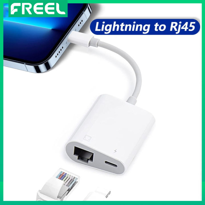 Lightning to Ethernet Adapter with Charging for iPhone 14 13 pro