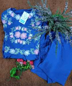 BAJU MUSLIM GAMIS SETROK SETELAN ROK BORDIR CRINKLE AIRFLOW