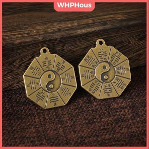 WHPHous Taoism Bagua Diagrams Pendant Chinese Amulet Yin Yang Divination Charms DIY Making Waist Keychain Jewelry Accessory