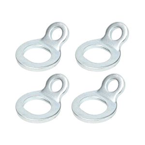 10x Motorcycle O-Ring Fixed Ring Metal Strap Fastener Buckle Rustproof Galvanized Iron Tie Down Anchor Dual Hole Loop for Scooter Net