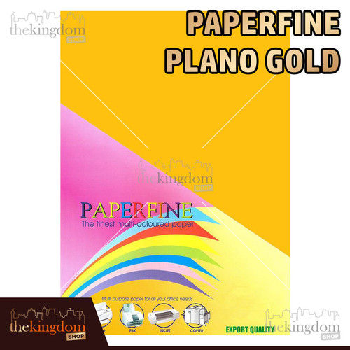 Paperfine Kertas HVS Warna Plano Gold Kuning Emas 61x86cm Isi 500 ...
