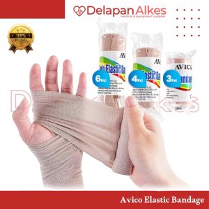 Avico Elastic Bandage Perban Elastis Verban Balur Olahraga dengan Kait 5 / 10 / 15 cm x 15 meter