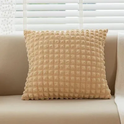 Gối tựa lưng sofa nhung lông dệt nổi mềm mịn cao cấp cả vỏ 45x45cm Mềm MạiCao Cấp Trang Trí Sofa