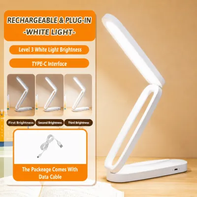 Goldstar Foldable Desk Lamp Dual Head LED Table Lamp Rechargeable Study Lamp Reading Light