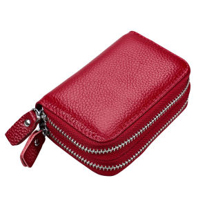 Women Men Double Layer Credit Card HolderSmall Rfid Blocking Cards Coin Wallet