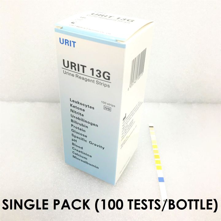 URIT 13G Urine Test Strips (100 Tests/ Btl) 13 parameters including Microalbumin FDA & MDA