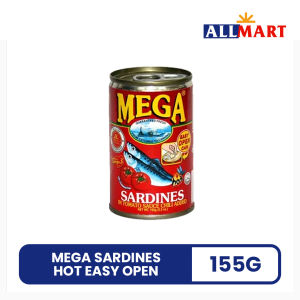 Mega Sardines Hot Easy Open 155g - AllMart Online Grocery