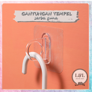 Gantungan Tempelan Dinding Pengait Model O Transparan Multifungsi Hook Pengait Tempel Dinding Dengan Bentuk Cincin Transparan