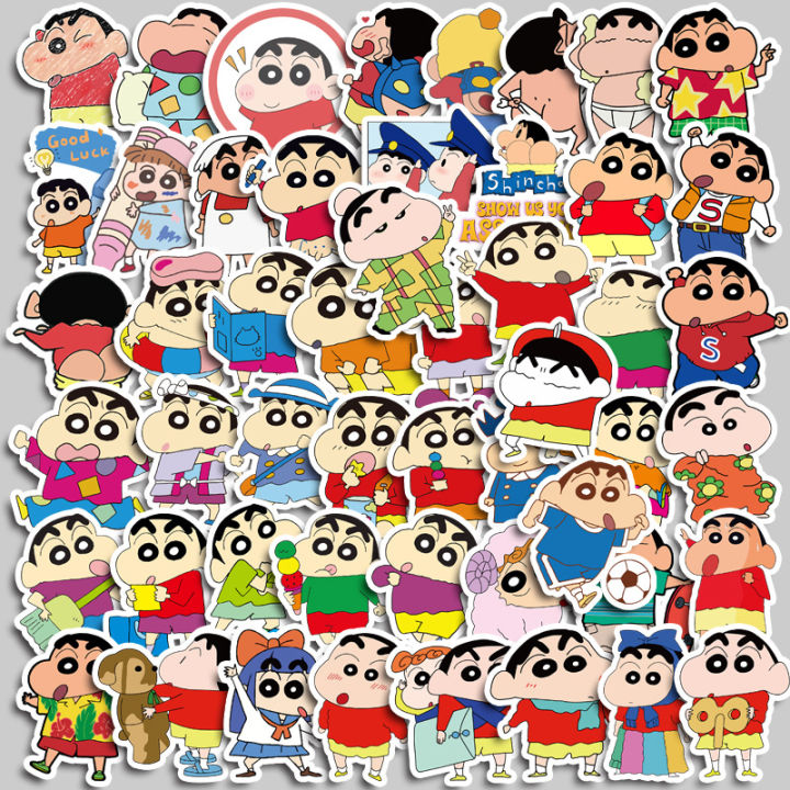 50pcs Crayon Shin-chan Stickers Diy Computer Washi Scrapbooking Laptop ...