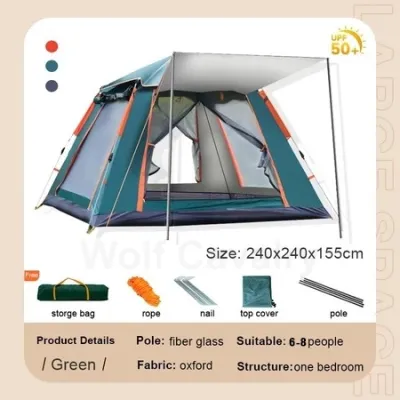 Automatic Tent Khemah Foldable Waterproof Easy to set up 4-6 Person Camping Tent