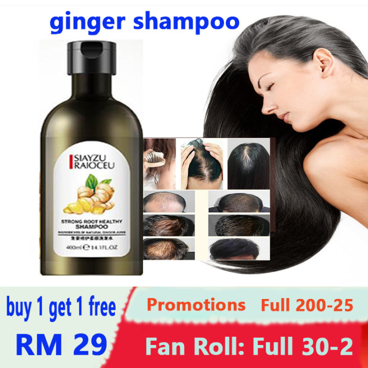 【Malaysia Spot & COD】Official Genuine Ginger Hair Growth Shampoo Anti