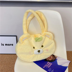 Túi tote hoạt hình Gấu Đính Lá size lớn có khóa kéo hottrend độc lạ siêu đáng yêu
