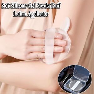 ZYJC Round Soft Silicone Gel Powder Puff Clear Non-Absorbing BB Cushion Puff Portable Reusable Makeup Foundation Sponge For Body Lotion Face Foundation