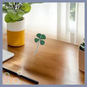 [Cumarba] 1 5 10Pcs Lucky Clover Postcards Natural Grass Transparent Wishing Cards For Bookmarks