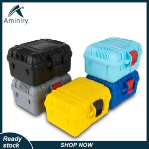 Aminiry[Love sports] กล่องเครื่องมือพลาสติกขนาดเล็กกันน้ำกล่องเก็บของกล่องเครื่องมือนิรภัยสำหรับจัดระเบียบกระเป๋าเดินทางกลไกเคสแข็งแบบพกพากลางแจ้ง