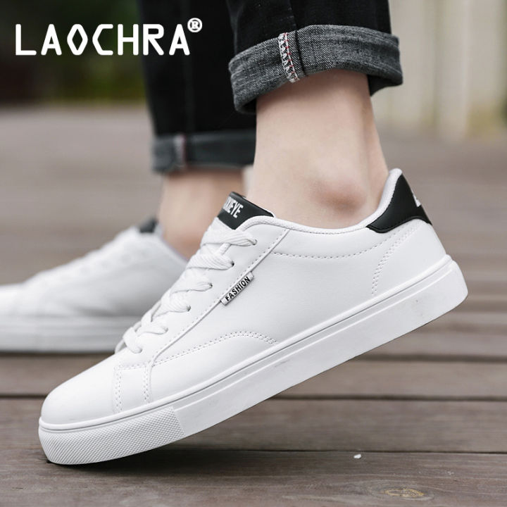 Mens white clearance leather casual shoes