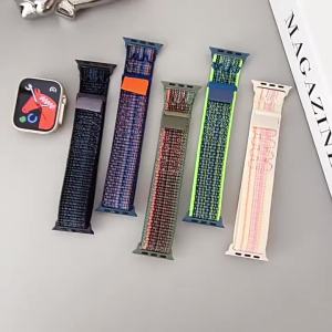 Thích Hợp Cho Apple applewatch12/11 Dây Đeo Đồng Hồ iwatch78910 Dây đồng hồ nylon dạng vòng