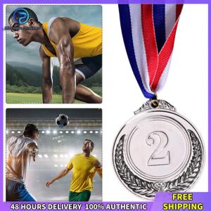 Winnereco เหรียญรางวัลทองคำ 10pcs เหรียญทองโลหะผสมทองคำเงินรางวัลทองสัมฤทธิ์ด้วยรางวัลการแข่งขันริบบิ้นคอสำหรับการแข่งขันกีฬา