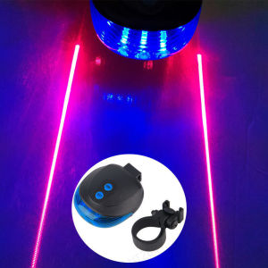 UMI Bicycle LED Taillight Safety Warning Light 5 LED + 2 Laser Night Mountain Bike Rear Tail Light Lamp Lampu Basikal 自行车警示灯