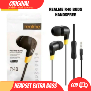 Headset Handsfree Realme 003 Realme 005 Super Bass Stereo Earphone r40