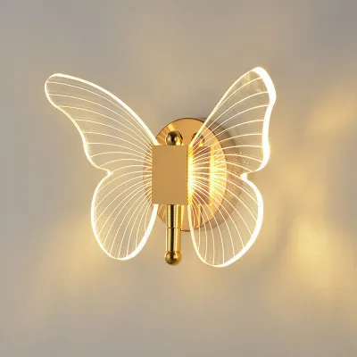 YHLAMP Nordic Butterfly Wall Light Wall Lights Indoor Design For Bedside Corridor Hallway Light Wall Light Sconces