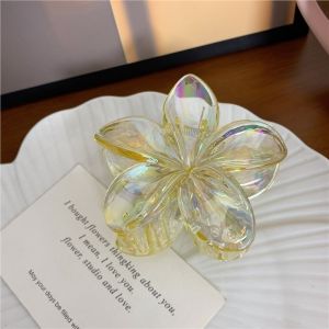 Korean Flower Hair Clip Hair Claw Plumeria Non-Slip Beach Colorful Fashion Resin Hair Clamp for Girl Women Hair Accessories