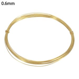 LETIGO 5M/Roll Brass Wire Bendable Brass Brass Round Wire 0.3-1mm Jewelry Wire