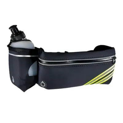 Running Belt With Water Bottle Waterproof Waist Pack For Men And Women Universal Size To Hold Cellphone