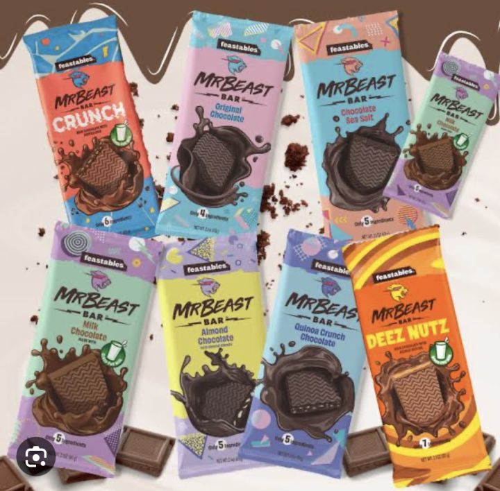 Feastable Mr beast chocolates นำเข้าจากอเมริกา สินค้าพร้อมส่ง Lazada