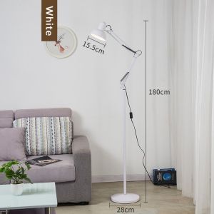 YHLAMP (Available in stock) Floor Lamp Metal Adjustable Foldable Telescopic Swing Arm With Bracket Minimalist Style Black And White Two Color High Minimalist Modern Nordic Style Upright Reading LED Bracket COD