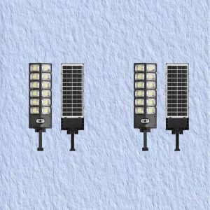 【hot style】Outdoor solar street lamps integrated courtyard light strips remote control outdoor human body sensing solar lamps solar panels