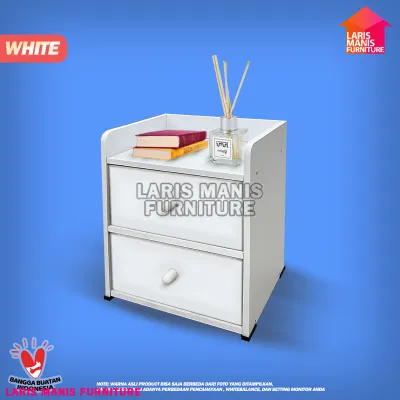 NAKAS KINGDOM 2 LACI MEJA SAMPING TEMPAT TIDUR MEJA NAKAS MINI BEDSIDE TABLE MEJA KAMAR TIDUR MINIMALIS MEJA NAKAS PORTABLE MEJA NAKAS MURAH