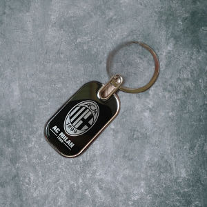 Aksesoris Keychain Club Sepakbola AC MILAN Bahan Logam Dan Alloy