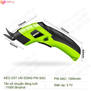 Máy cắt vải cầm tay chạy pin sạc cắt  vải-da-bìa carton-tấm nhựa PVC đa năng