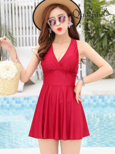 Váy bơi nữ một mảnh Queenbe GLSWIM039 quần an toàn mút độn ngực vải thun lạnh cao cấp mềm co giãn ít thấm mau khô