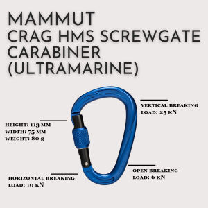 MAMMUT Crag HMS Screw Gate Carabiner (Ultramarine)