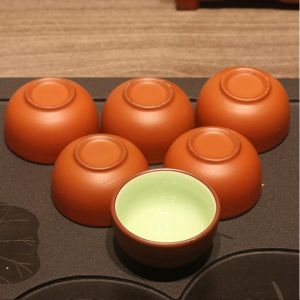 (Bao Bể Vỡ) Set 6 Chén Tử Sa Bát Tràng Lòng Xanh Đẹp