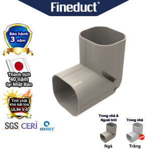 Trunking Nhựa Fineduct Co 90 Độ Trong Góc Tường Màu Ngà CA - 70/80/100/120/140 - Hàng nhập khẩu chính hãng