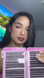 Fluffy Eyelash Clusters Kit 648pcs Lash Kit 30-120D Wispy Lashes by PVDKIW Full Style Lash Clusters Kit 8-18mm Cluster Lashes long-lasting Eyelash Extension Kit with Bond and Seal Tweezers Brush