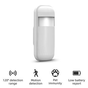 PGST Wireless Infrared Motion Detector 433MHz eV1527 for Home Alarm System PIR Motion Sensor