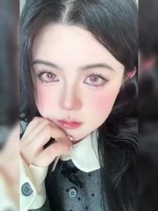 【14.2mm/14.5mm】 Lenses Kanta Kontak Warna Large Diameter 6 Month Use Natural Shiny Pink