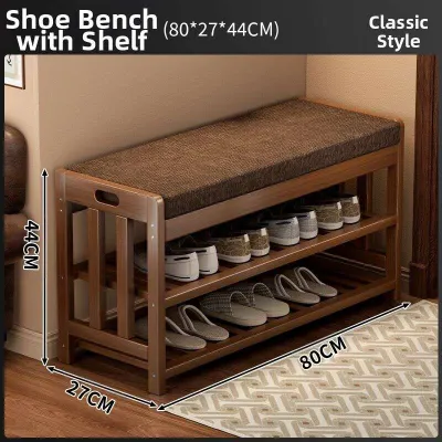 Shoe Bench with Storage for Entryway