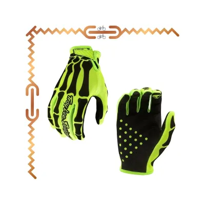 Taizer Troy Lee Designs Motorcycle Riding Gloves Tld Mountain Bike Motocross Cycling Gloves Full Finger Green Black