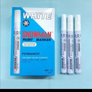 spidol putih snowman satuan (1pcs) / paint marker medium tip / spidol putih permanent