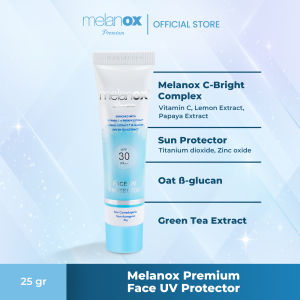 Melanox Skin UV protection SPF 30 PA++ Tabir Surya Sunblock - 25 gr [ Melindungi Kulit dari Pengaruh Buruk Sinar UV  Sunblock Sunscreen SPF Menghindari Penuaan Dini dan Munculnya Flek Hitam ]
