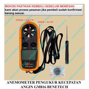PKAGM816 PENGUKUR / DIGITAL ANEMOMETER / ANEMOMETER PENGUKUR KECEPATAN ANGIN GM816 BENETECH